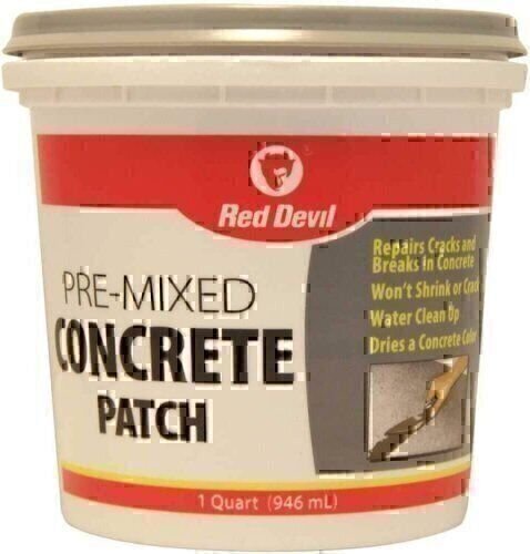 Red Devil 0644 Pre-Mixed Concrete Patch 1 Quart Gray Pack of 1