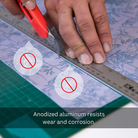 Kapro 306 Aluminum Ruler with Conversion Tables in Inches and 12 Inch