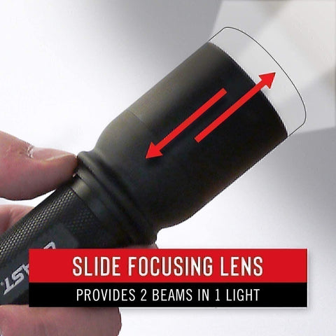 Coast XP9R 1000 Lumen USB-C Rechargeable LED Flashlight Dual Power Pure Beam