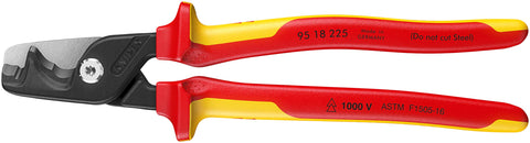 KNIPEX 95 18 225 US StepCut XL Cable Shears 1000V Insulated Electrician Tool