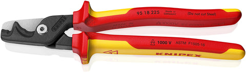 KNIPEX 95 18 225 US StepCut XL Cable Shears 1000V Insulated Electrician Tool