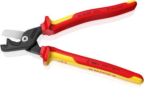 KNIPEX 95 18 225 US StepCut XL Cable Shears 1000V Insulated Electrician Tool
