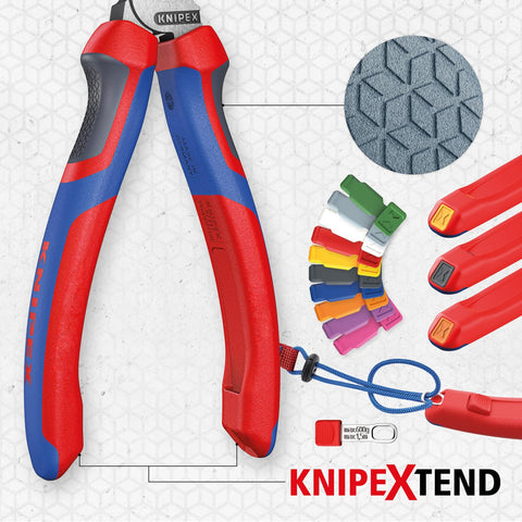 KNIPEX Tools - High Leverage Diagonal Cutters, Multi-Component (7402180) 7.25-Inch Comfort Grip