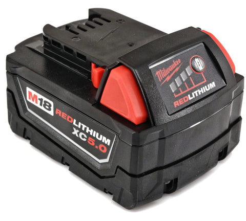 Milwaukee 48-11-1852 M18 REDLITHIUM XC 5 Ah Lithium-Ion Extended Capacity Battery (2-Pack)