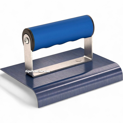 Bon 22-721 6"x4" Blue Steel Sidewalk Edger 5/8" Radius 7/8" Lip Comfort Grip