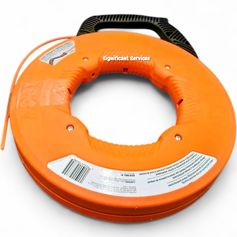 Klein Tools 56380 Electrical Fish Tape Fiberglass Wire Puller Steel Leader 100ft