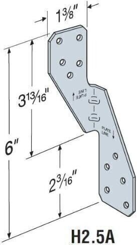 150 Pack Simpson Strong Tie H2.5A Hurricane Tie New Style