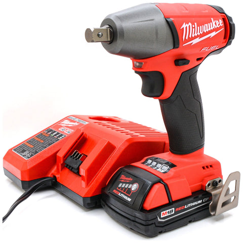 New Milwaukee 2755-20 M18 FUEL 1/2" 2.0 Ah Compact Detent Pin Impact Wrench Kit