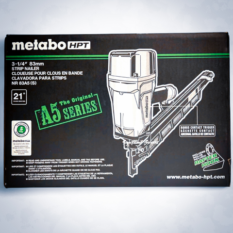 Metabo HPT NR83A5(S) 21 Degree 3-1/4" Pro Pneumatic Rear Load Framing Nailer
