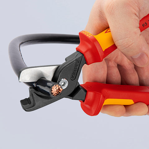 KNIPEX 95 18 225 US StepCut XL Cable Shears 1000V Insulated Electrician Tool