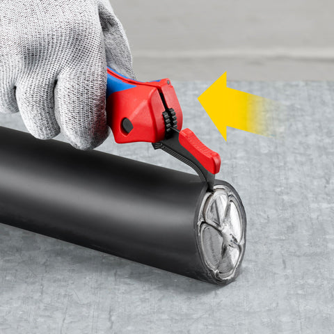 KNIPEX 1650145SBA Ratcheting Insulation Knife Fixed Blade Ergonomic Grip Tool