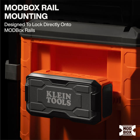 KLEIN TOOLS 69365MB MODbox Bluetooth Speaker, Portable Wireless Speaker with Magnetic Mounting, Premium Audio with Bass Boost, IP67 Dust and Waterproof Rated, USB-C Charging with Built-in Power Bank