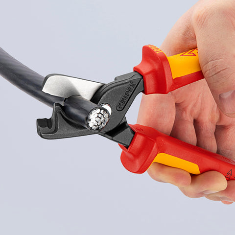 KNIPEX 95 18 225 US StepCut XL Cable Shears 1000V Insulated Electrician Tool