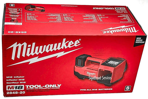 New Milwaukee 2848-20 M18 18V Li-Ion Cordless Battery Tire Inflator Pump
