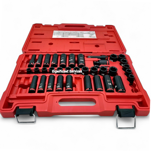 Milwaukee SHOCKWAVE Impact Duty 1/2 in Drive SAE and Metric 6 Point Socket Set