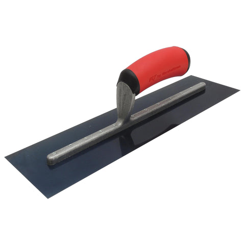 MARSHALLTOWN FT164BR QLT Concrete Finishing Trowel, 16 x 4 Inch Blue Steel Blade, Soft Grip Handle