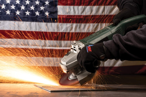 United Abrasives SAIT 20085 A24N Grinding Wheel 7 x 1/4 x 5/8-11", T 27 with Super-Lock™ Hub.