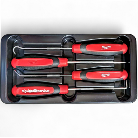 Milwaukee 48-22-9215 4 PC Mechanic Hook Pick Set Heavy Duty Rust Resistant Tools