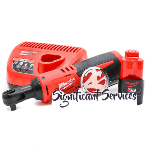 New Milwaukee 2457-20 M12 12V 3/8" Li-Ion Cordless Ratchet 1.5 AH Battery Kit