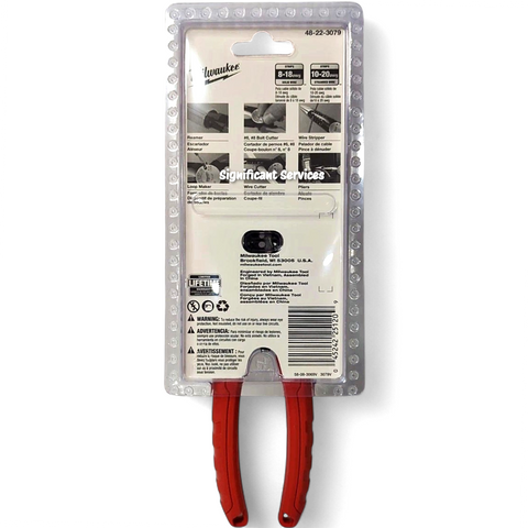 Milwaukee 48-22-3079 6-In-One Combination Wire Stripping and Reaming Pliers for Electricians