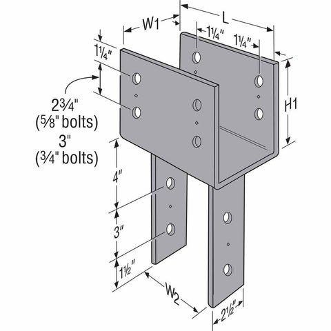 Simpson Strong-Tie CC68 Column Cap for 6x Beam to 8x Post, Galvanized Steel