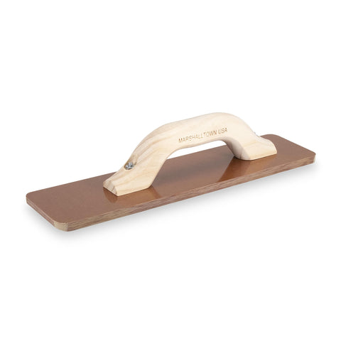 MARSHALLTOWN 4501W Resin Hand Float, 12 x 3-1/2 Inch, Wood Handle, Square End Laminated Canvas Cement Finishing Tool, Easily Works Color Hardeners into Concrete, Made in USA