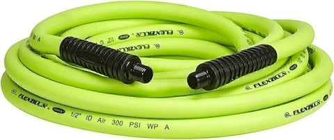 Flexzilla HFZ1225Y Air Hose, 1/2 in. x 25 ft., 3/8 in. MNPT Fittings, Heavy Duty