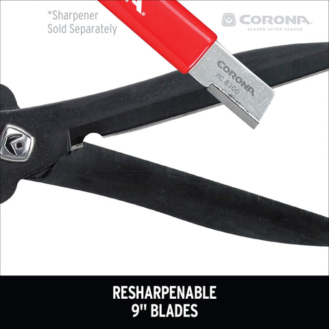 Corona HS 3244 ComfortGEL Hedge Shear 9" Non-Stick Steel Blade
