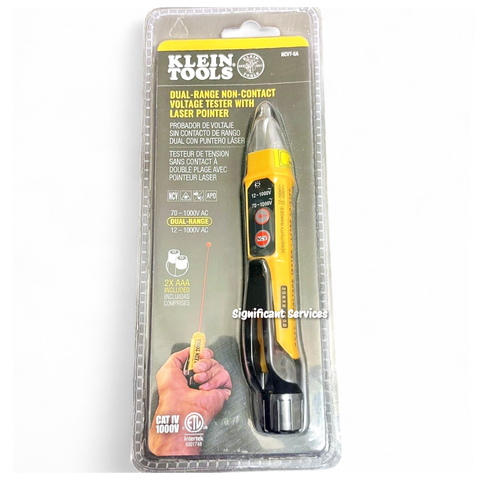 Klein Tools NCVT-5A Voltage Tester, Non-Contact Dual Range Voltage Tester Pen with Integrated Laser Pointer and Visual and Audible Alerts