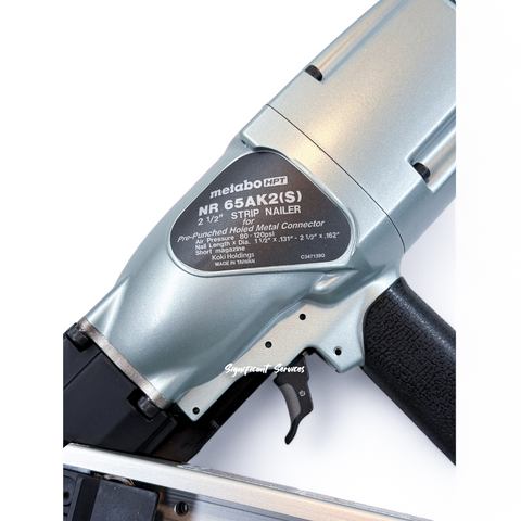Metabo NR65AK2 HPT Strap-Tite Strip Nailer Pro Pneumatic Power Nailer 1.5 2.5"