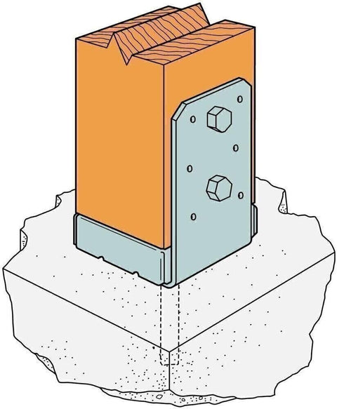 Simpson Strong Tie ABU46Z 1 1 1 ZMAX Galvanized 12-Gauge 4-Inch by 6-Inch...