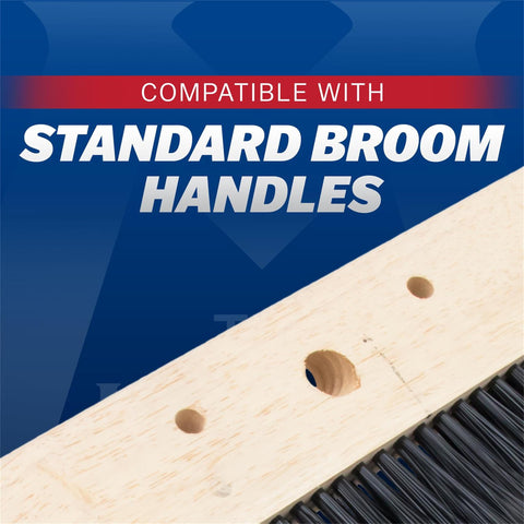MARSHALLTOWN 848 48 Inch Wood Backed Concrete Broom, Polypropylene Bristles, Made in The USA