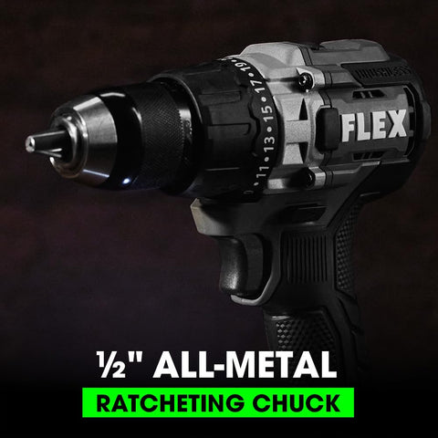 FLEX 24V Brushless Cordless 1/2-Inch 750 In-Lbs Torque 2-Speed Drill Driver Tool Only, Battery and Charger Not Included - FX1151-Z