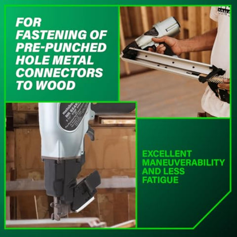 Metabo NR65AK2 HPT Strap-Tite Strip Nailer Pro Pneumatic Power Nailer 1.5 2.5"