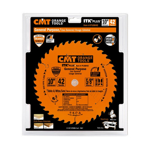 CMT P07040 ITK Plus Finish Saw Blade, 7-1/4 x 40 Teeth, 10° ATB Shear 5/8" Bore