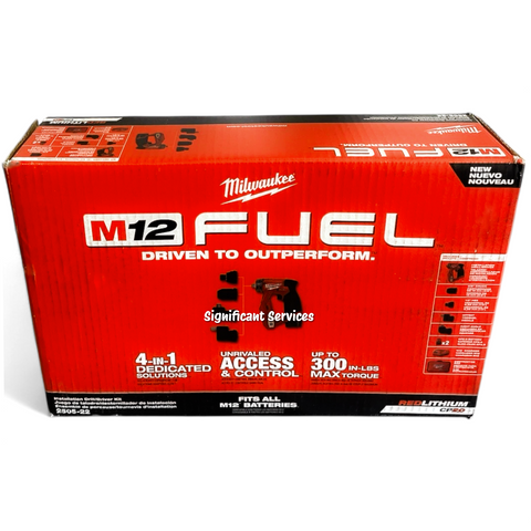 Milwaukee 2505-22 M12 FUEL 12V Brushless Installation 4-in-1 Drill/Driver Kit