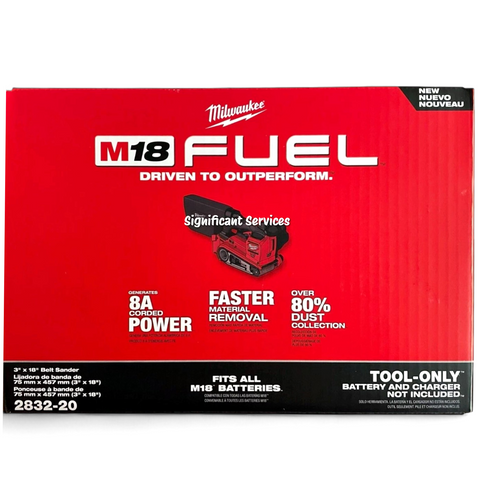 Milwaukee M18 FUEL 3x18 Inch Cordless Belt Sander Tool Only 2832-20