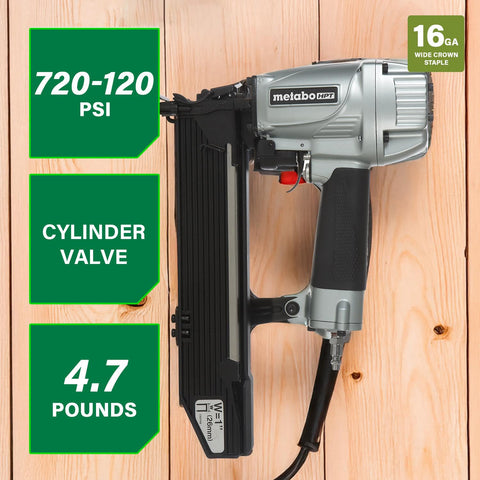 Metabo HPT N5024A2 Stapler Pneumatic Nailers Lathing 16 Gauge 1" Width 2" Length