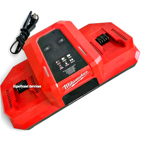 Milwaukee 48-59-1815 M18 18V Dual Bay Simultaneous Super Battery Charger, New