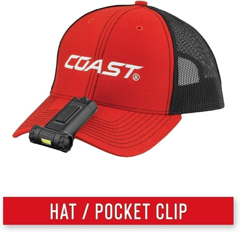 Coast HX3 80 Lumen Magnetic Dual Color UV Hat Clip Light IP54 Battery Powered