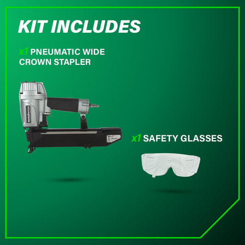 Metabo HPT N5024A2 Stapler Pneumatic Nailers Lathing 16 Gauge 1" Width 2" Length