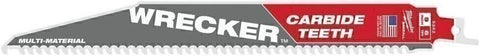New Milwaukee 9" 6TPI Carbide Teeth Wrecker Sawzall Blades 5-Pack 48-00-5542 NIB