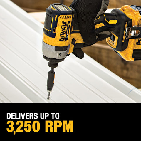 DeWALT DCF887B 20V MAX XR 3.0 Ah Li-Ion Brushless 3 Speed 1/4" Impact Driver Kit