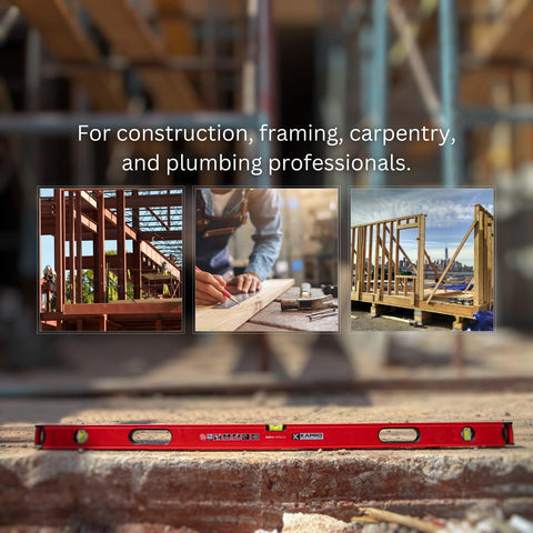 Kapro 98541X Apollo HeavyDuty Professional Box Level Features Magnified 48 Inch