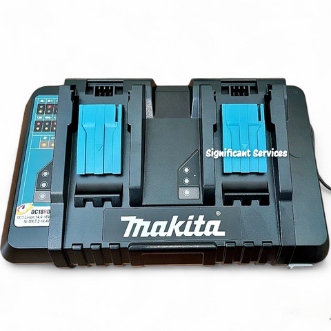 Makita DC18RD 18V LXT Li-Ion Dual Bay Rapid Optimum Fast Battery Charger