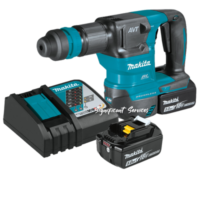 Makita XKH01TJ 18V LXT Li-Ion Brushless Cordless AVT Scraper Kit SDS-PLUS 5.0Ah