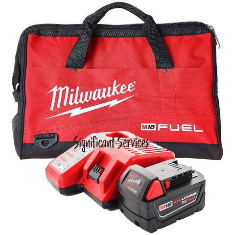 New Milwaukee 48-59-1812 M18 48-11-1828 XC 3.0 Battery Charger Starter Kit
