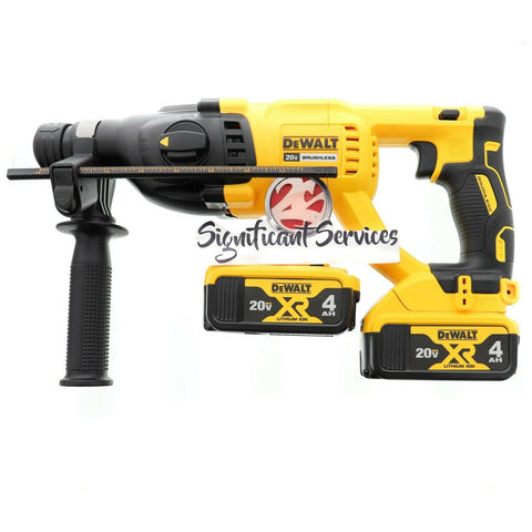 DeWALT DCH133B 20V MAX 2- 4.0 AH XR Brushless 1" D-Handle Rotary Hammer Drill