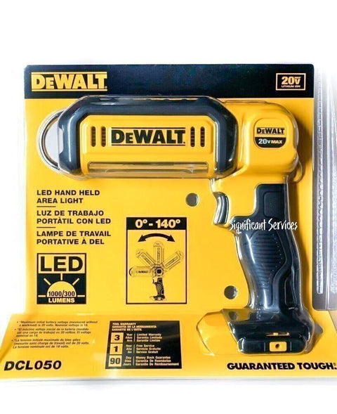 NEW IN PACKAGE Dewalt DCL050 LED 20V Light Pivoting Flashlight Work Area Light
