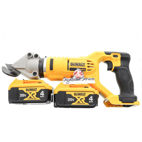 DEWALT DCS496B 20 Volt 18 Gauge Off-Set Metal Shears Swivel Head 4.0Ah Batteries